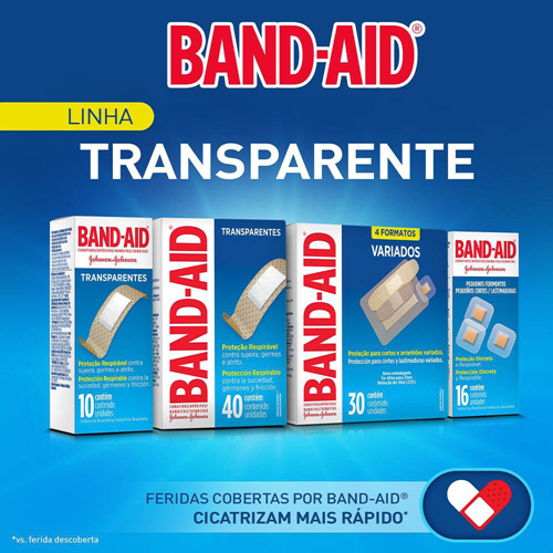 Curativo Band-Aid Transparente Variados 30 Unidades - Drogaria Sao